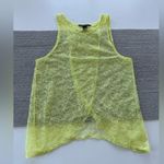 Victoria's Secret Victoria’s Secret Neon Yellow Sheer Lace Cross Back Tank Top Swim Cover Up Small Photo 9