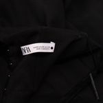 ZARA  Asymmetrical Top Hem Strapless Boned Structured Straight Maxi Dress Black Photo 1