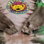 Grateful Dead  tye dyed tan/ green sweatshirt, medium Photo 4