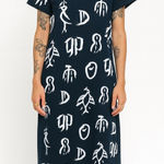 Cotton Fields M. Mac Art To Wear Lagenlook Maxi Dress Abstract Teacher Vintage Blue Size M Photo 0