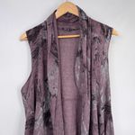 Kaktus Sweater Vest Womens XL Purple Acrylic Knit Abstract Print Cowl Neck Photo 1