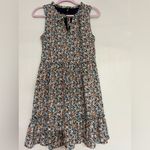 Iz Byer  Navy Floral Dress Photo 1
