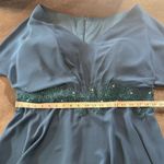 Women’s Blue 2 Piece Chiffon Formal Wedding Pantsuit Zip Up Back Size 16 Photo 5