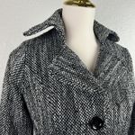 Poetry Clothing Women's Tweed Button Up Jacket Coat Gray BlackSize Small Photo 2