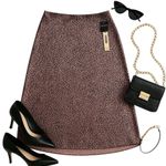 Victoria's Secret Victoria’s Secret Leopard Print Pink + Black Silky Satin Midi Slip Skirt XL NWT Photo 0