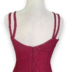 Vintage All That Jazz Slip Dress Burgundy Floral Lace Cocktail Sleeveless Mini Red Size XS Photo 4