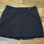 L.L.Bean Wrap Snap Skort Zip Pockets Black Casual Outdoor Golf Women's Size 14 Photo 0