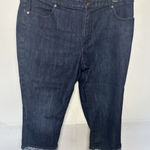 Coldwater Creek Women’s  Capri Pants Size 16 Dark Wash Denim 38x21 Natural Fit Photo 0