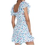 Love Shack Fancy  Size XS Deep Cotton Candy Blue Liberty Print Smocked Kodie Dress Photo 4