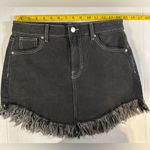 Celebrity Pink Women’s Cotton Denim Light Black Mini Skirt Frayed Bottom 7/28 Photo 1