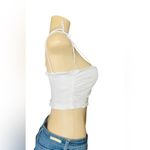 ZARA  Satin  Effect cropped Top with Tie shoulders Photo 10