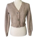 Sincerely Jules Button Cardigan Tan Photo 4