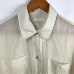 The Row All Off White Sheer Button Up Photo 3