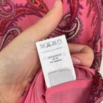 J.Crew Woman's Sz 4 Pink Paisley Printed Ruffle Front Silk Blouse Top Photo 7