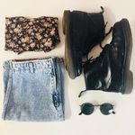 No Excuses Vintage Light Blue Acid Wash Denim Mini Skirt Size 3 GUC Photo 1