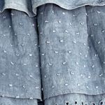 MISA Los Angeles XS Tiered Lagenlook Denim Skirt Indigo Blue Elastic Waist NWT Photo 6