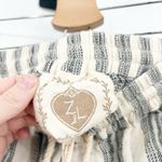 Z&L Womens Boho Beachy Tassel Drawstring Striped Pull On Wide Leg Pants Size M Gray Size M Photo 5