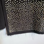 Alberto Makali  Black Gold Studded Embellished Lightweight Cardigan Blouse L NWT Photo 5