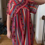 Off the shoulder colorful serape western cowgirl style midi dress Red Size L Photo 2