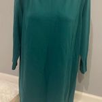 J.Jill  Ponte Tunic Top Size L/XL Teal  3/4 Sleeve Side Slits shirt EUC boatneck Photo 0