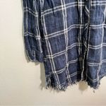 Sneak Peek Tunic Button Down Mini Dress Blue White Plaid S Photo 4