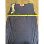 Johnny Was LA Navy Blue Floral Embroidered Sleeveless Maxi Tshirt Dress Size S Photo 6