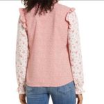 Rachel Parcell NWT  floral pink cheetah ruffle top Photo 1