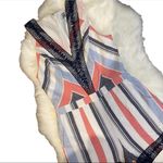 Adelyn Rae  White Blue Red Romper Size Medium Photo 3