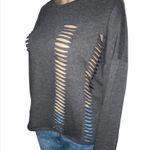 See You Monday  destroyed long sleeve top Photo 2