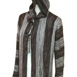 Vintage 70s space dyed bell sleeve hooded sweater Brown Size M Photo 0