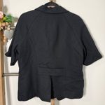 Coldwater Creek  Black Textured Blazer Short Sleeve Button Front Womens Size 16 Photo 4