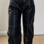 Maniere De Voir black faux leather trousers. brand new with tags Photo 0