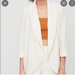 Aritzia Wilfred Women’s Size M Oversized Slouchy Blazer Cream Crepette Old Money Photo 7