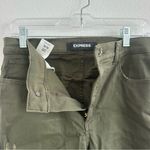 EXPRESS Distressed High Rise Olive Green Pants Size: 6 SHORT Photo 5