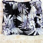 Kona Sol  Blouson Tankini Top Womens L Black Purple White Floral Print Swim Pool Photo 5