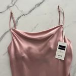 A Silk life Cowl Neck Short Silk Slip Dress size small Ballet pink Feminine Chic Photo 5