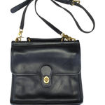 Coach  Vintage Willis Crossbody 9927 Black Leather Lock Flap Shoulder Bag Purse Photo 0