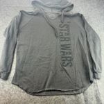 Disney Parks Star Wars Hoodie XL Gray Glitter Logo Long Sleeve‎ Pullover Photo 0