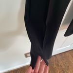 ANINE BING Max Pants Women's Black Straight Leg Split Hem Pants Size 34 2 Luxury Photo 6