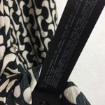 ZARA  Black Cream Mini Dress XS Abstract Print Ruffle Hemline 3/4th Puff Sleeves Photo 5