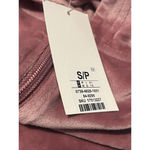 Refuge Hoodie Jacket Womens S Mauve Velour Velvet Full Zip Rinestone NEW YORK Photo 9