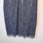 Bebe  Black Lace Sheath Mini Dress Womens XS Whimsigoth Formal LBD Fringe Classic Photo 10