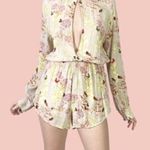 Audrey 3+1 - Floral & Butterfly Long Sleeve Romper - Plunging Neckline Photo 0