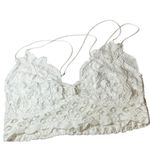 Free People NWT  L Adella bralette in white color lace crop top bra Photo 1