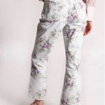 Ganni NWT  Betzy Floral print cropped denim‎ jeans sz 26 Photo 3