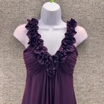 Valerie Bertinelli Y2K Baby Doll Dress Size 6 Purple Berry Ruffle Fairy Whimsigoth Stretchy Knit Photo 5