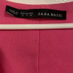 ZARA Basic Pink Sleeveless Ruched V-NeckMini Dress Pink size Small Photo 2