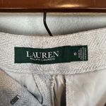 Ralph Lauren Cropped Wide Leg Dress Pants Size 10 Pale Blue Linen Herringbone Photo 4
