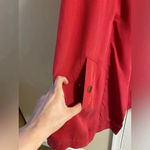 Soft Surroundings  blazer red open front drape tencel lyocell Medium Photo 3