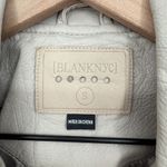 Blank Nyc Life Changer‎ Moto Jacket Womens Small Beige Leather Asymmetrical Zip Tan Photo 2